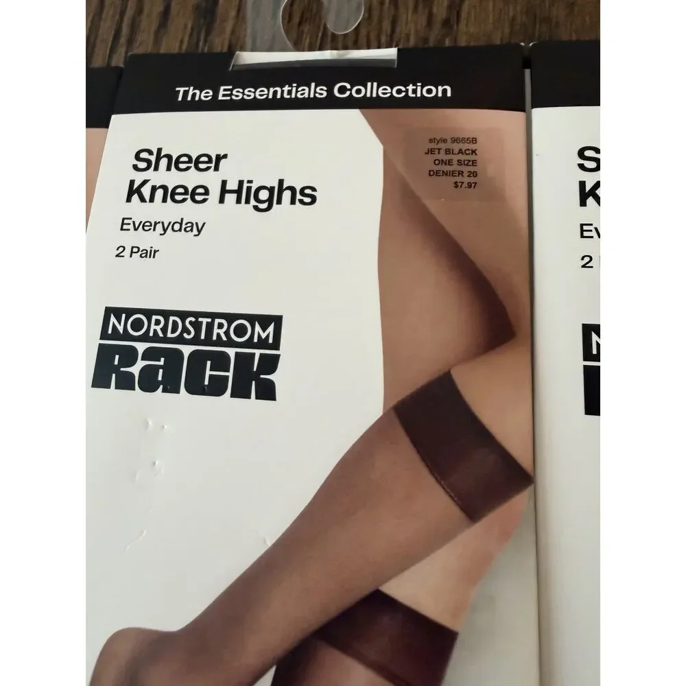 Nordstrom Rack Assorted Colors Sheer Knee Highs 8 Pairs NIB NEW